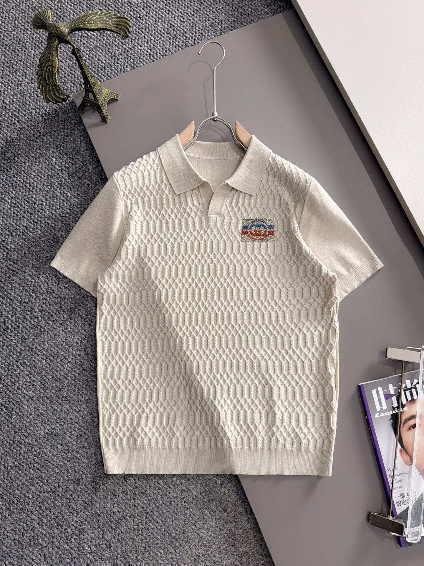 P160 Gucci de alta calidad 26ss nuevo modelo de camiseta de manga corta para hombre, confeccionada con tela de algodón …