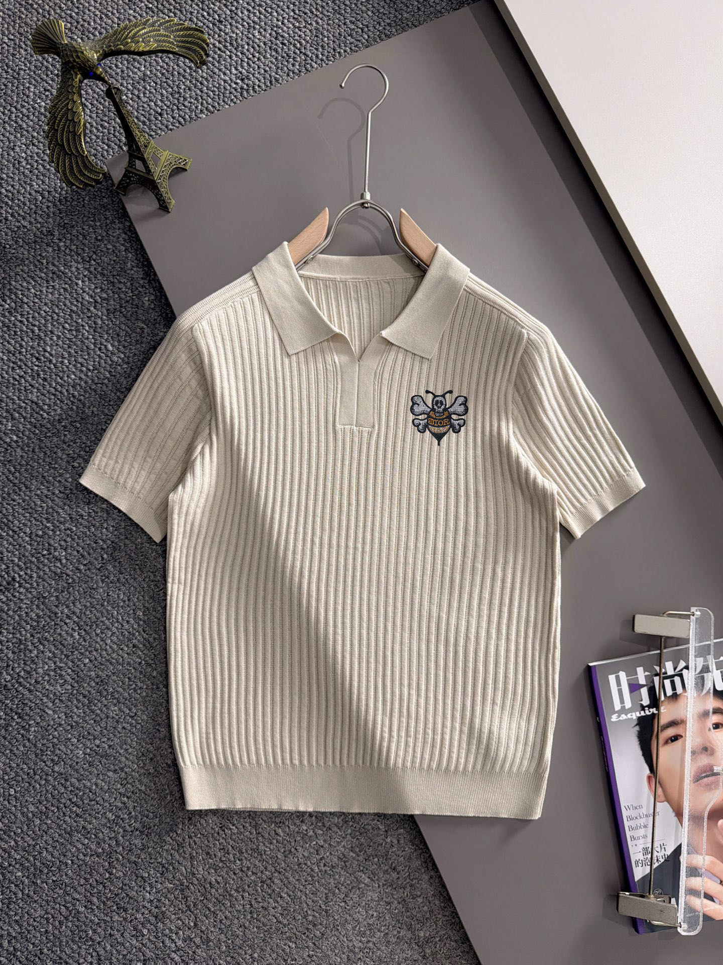 P160 Fendi de alta calidad, nueva camiseta de manga corta para hombre 26ss, hecha de algodón peinado de punto, sin prob…