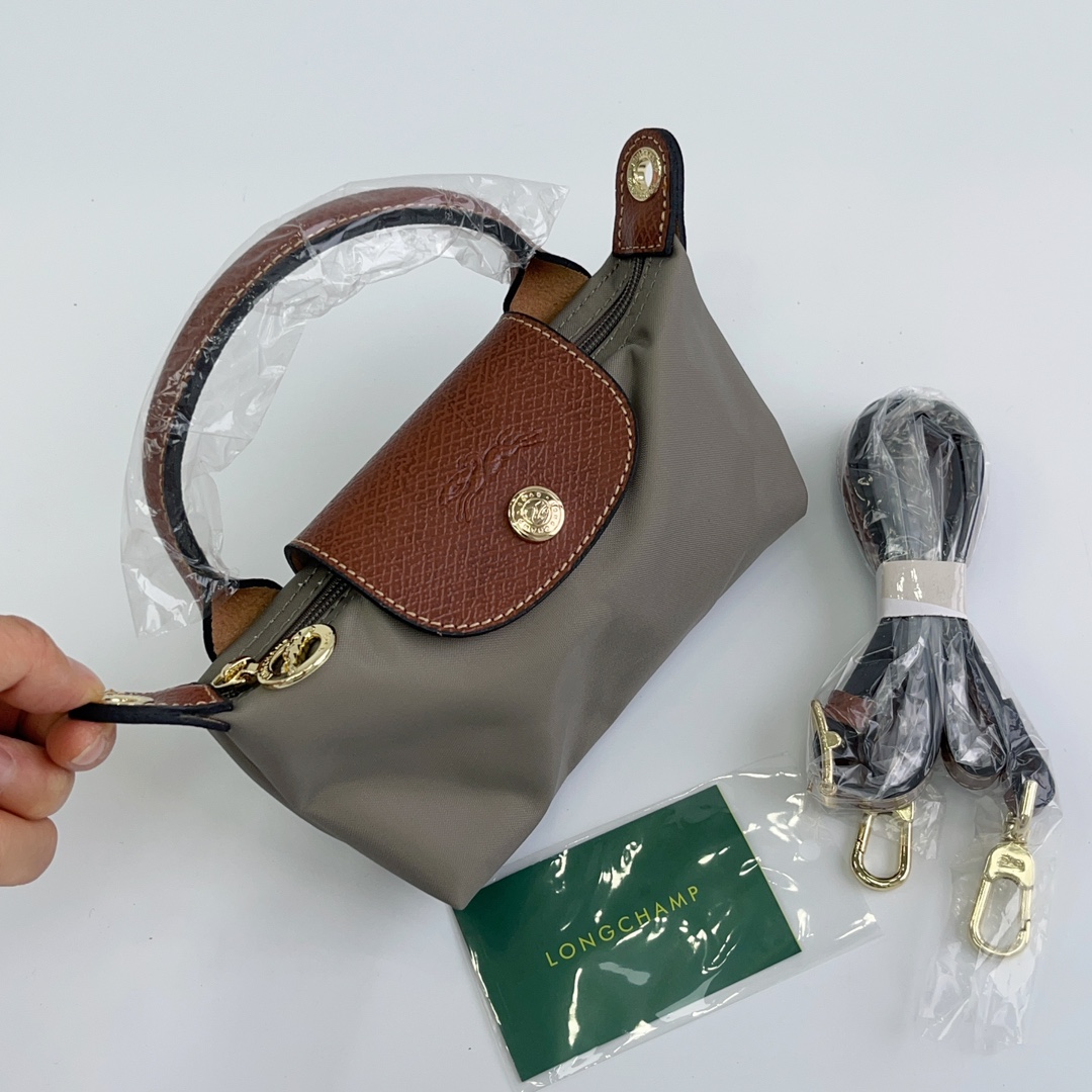 Longchamp ～ 打孔款 斑鸠灰