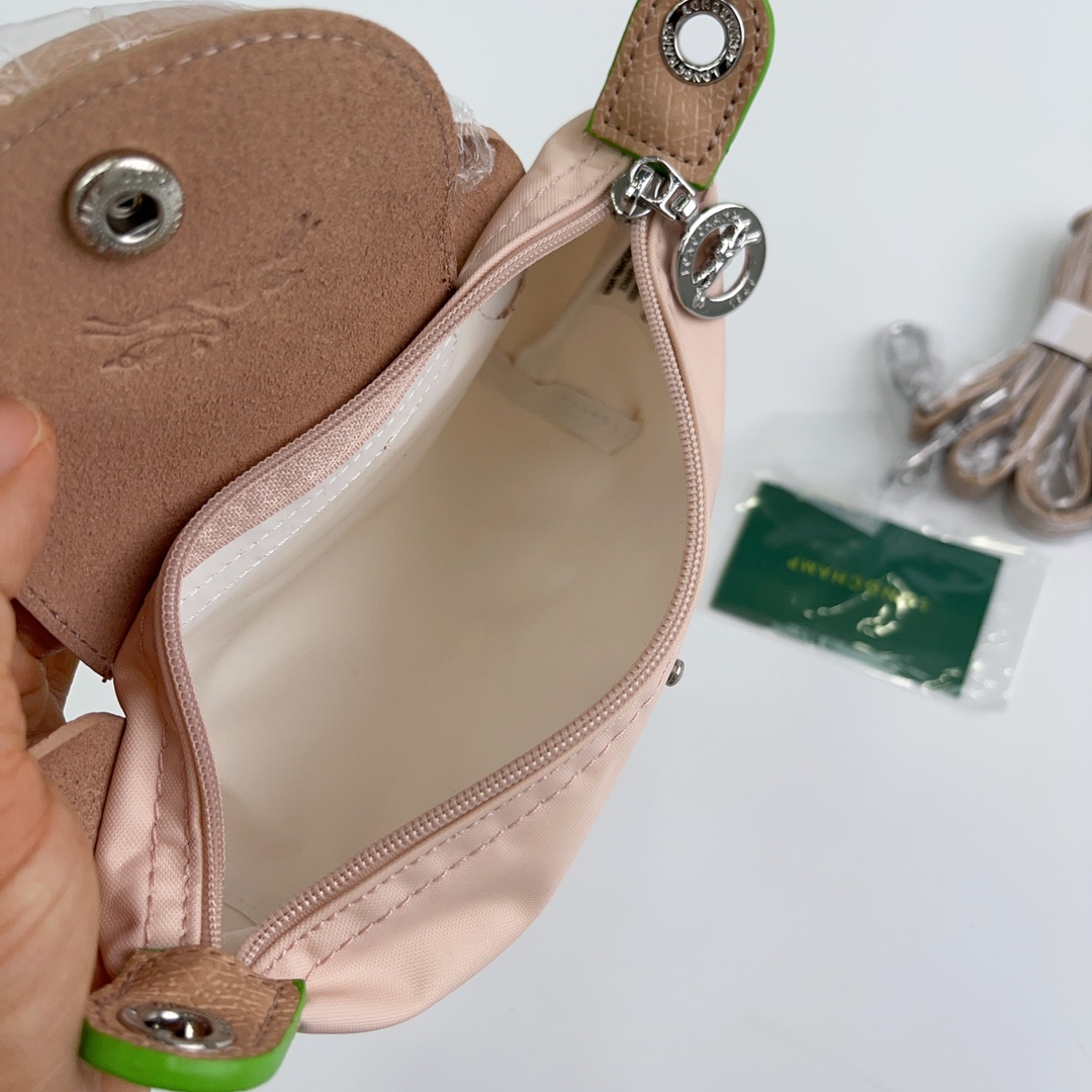 Longchamp 打孔款 藕粉色