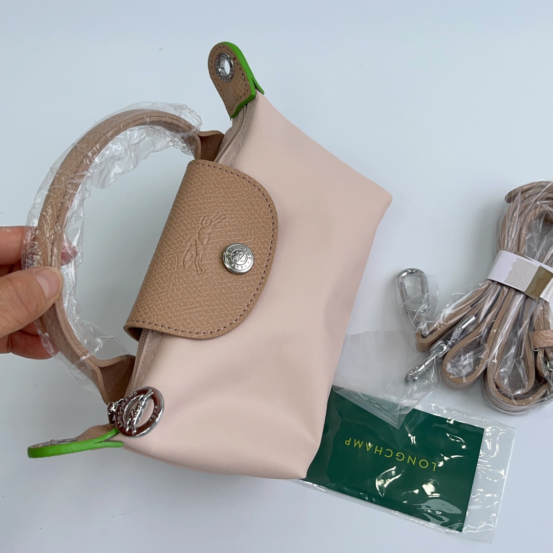 Longchamp 打孔款 藕粉色