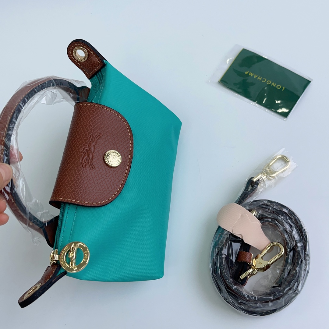 Longchamp ～ 打孔款 孔雀绿