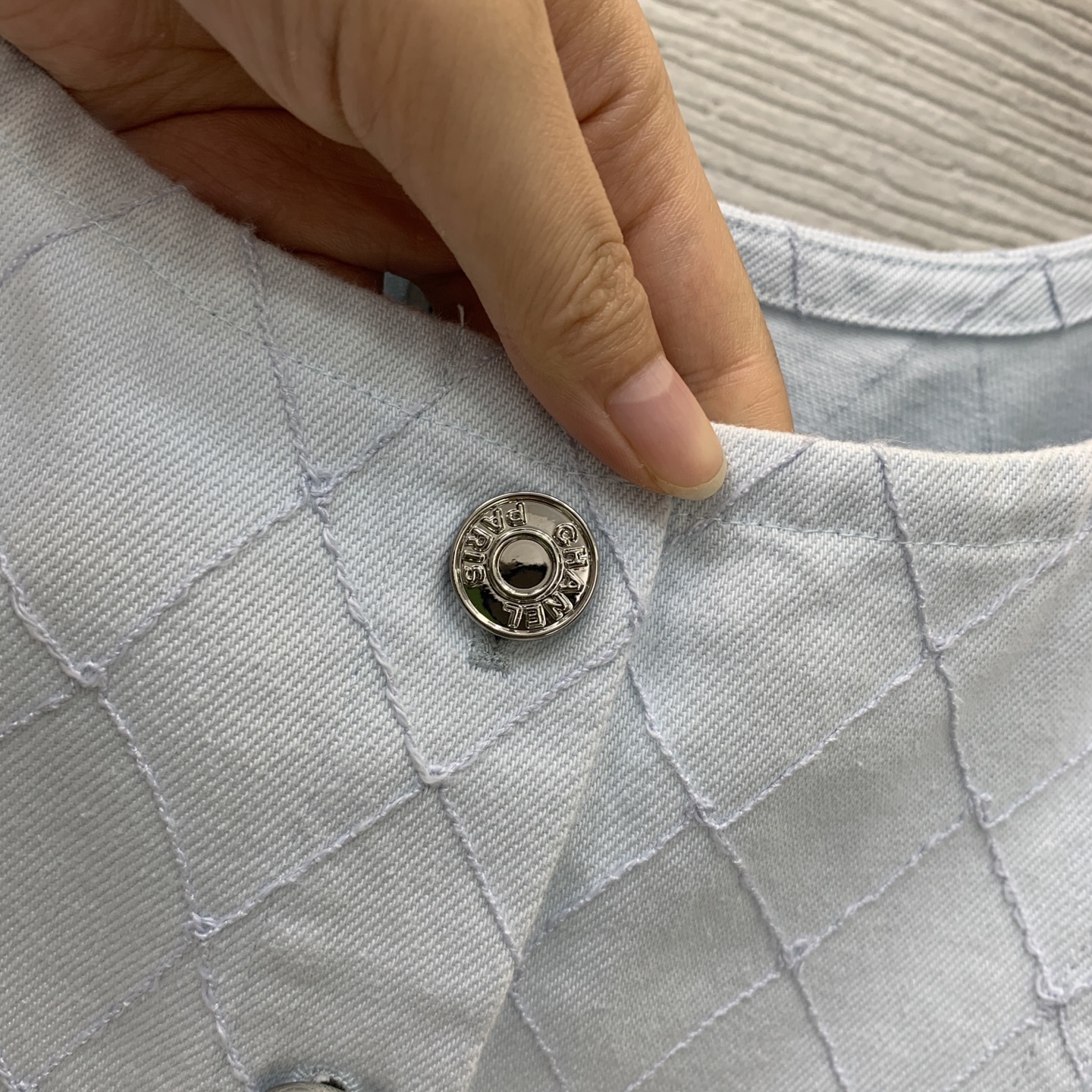 Chanel Diamond Stitch Round Neck Sling Mini Dress