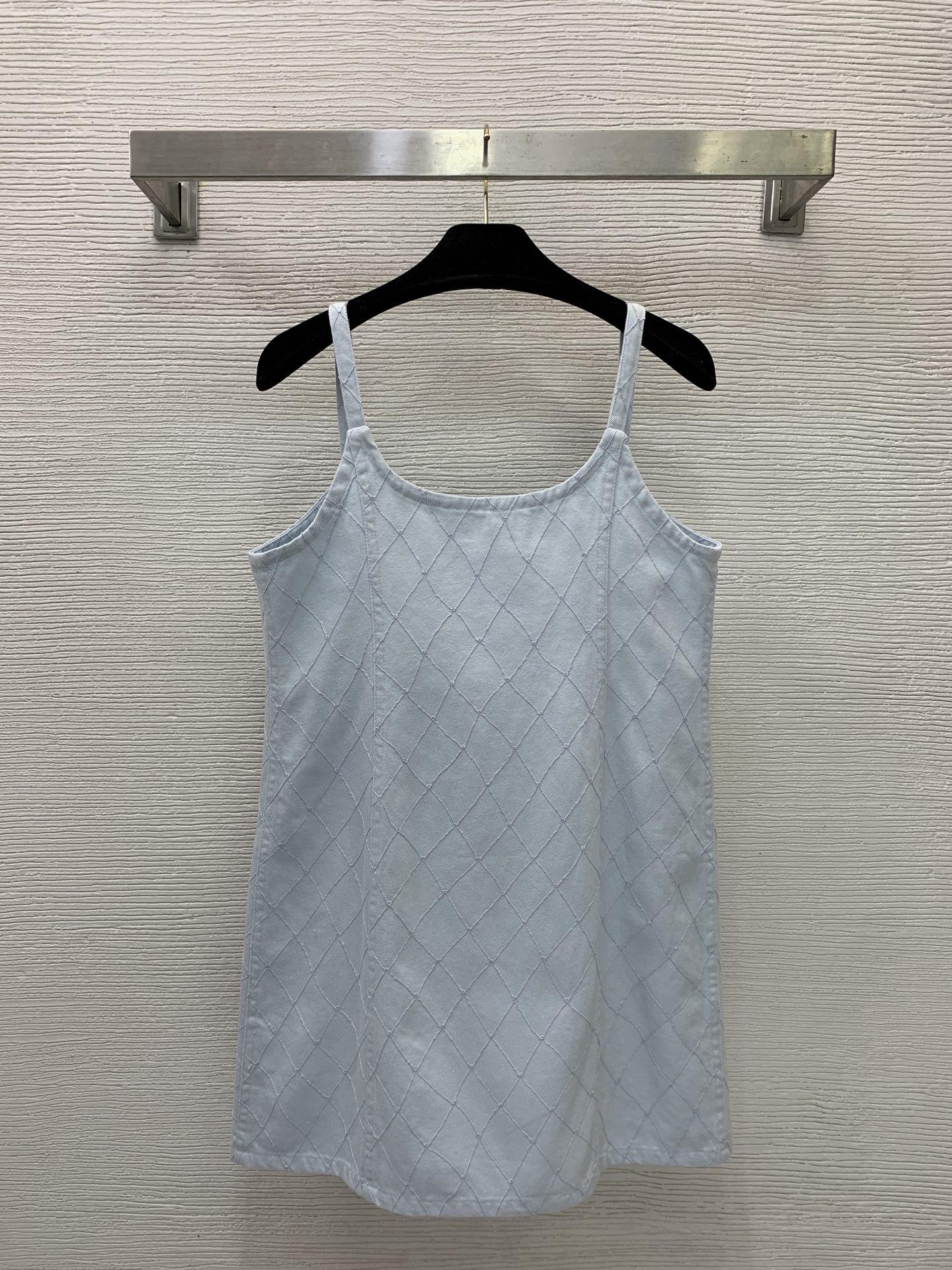 Chanel Diamond Stitch Round Neck Sling Mini Dress