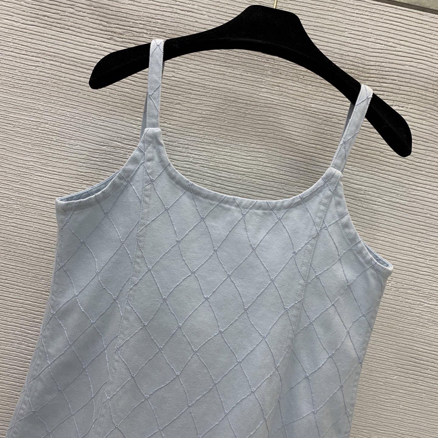 Chanel Diamond Stitch Round Neck Sling Mini Dress