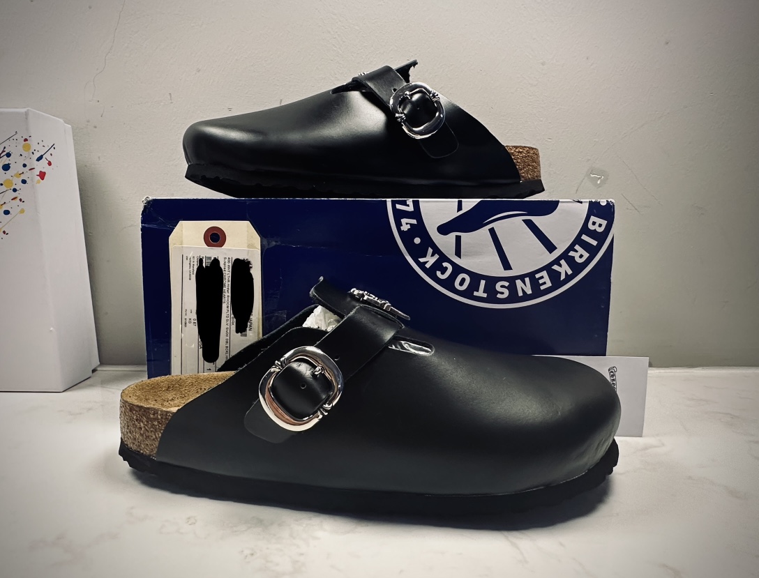 Chrome Hearts × Birkenstock Half-Clog Suede Leather Casual Sandals