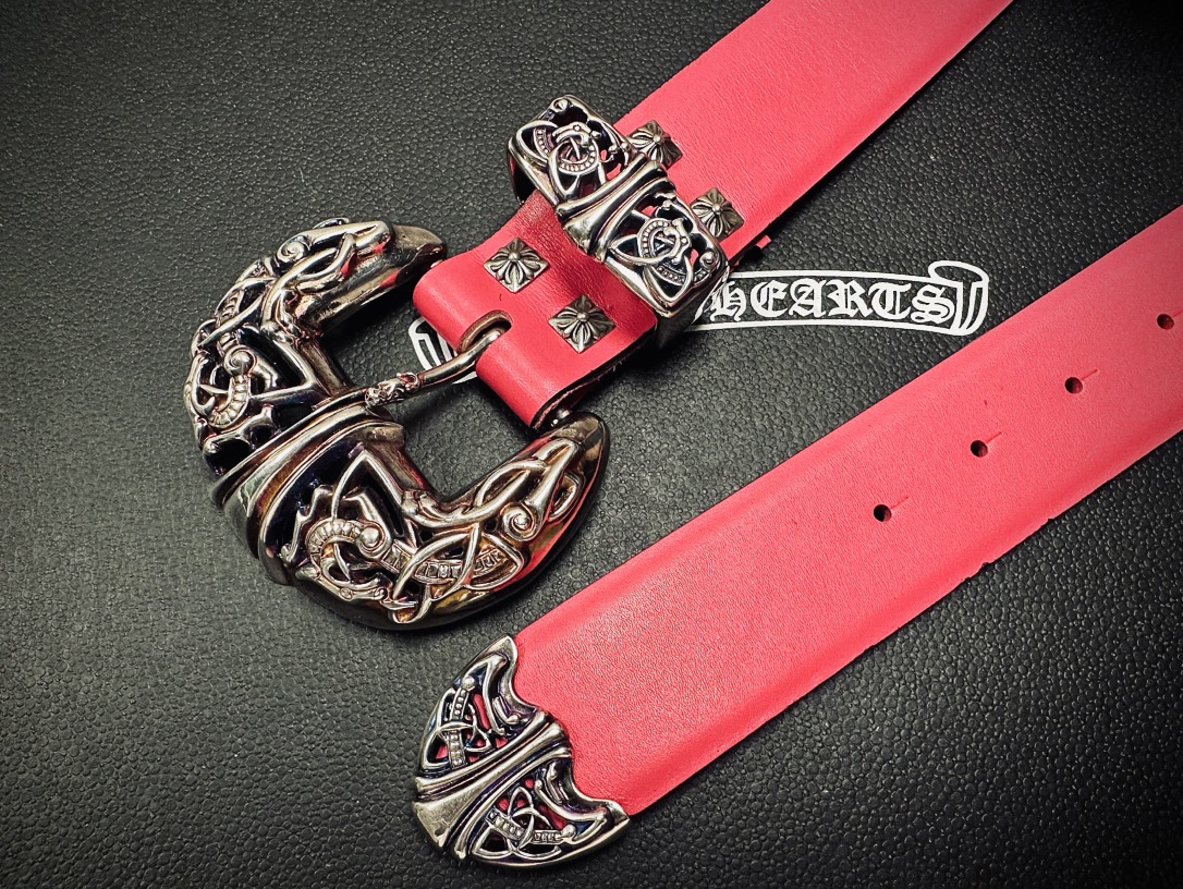 Chrome Hearts Celtic Dragon Belt Buckle Three-Piece Set