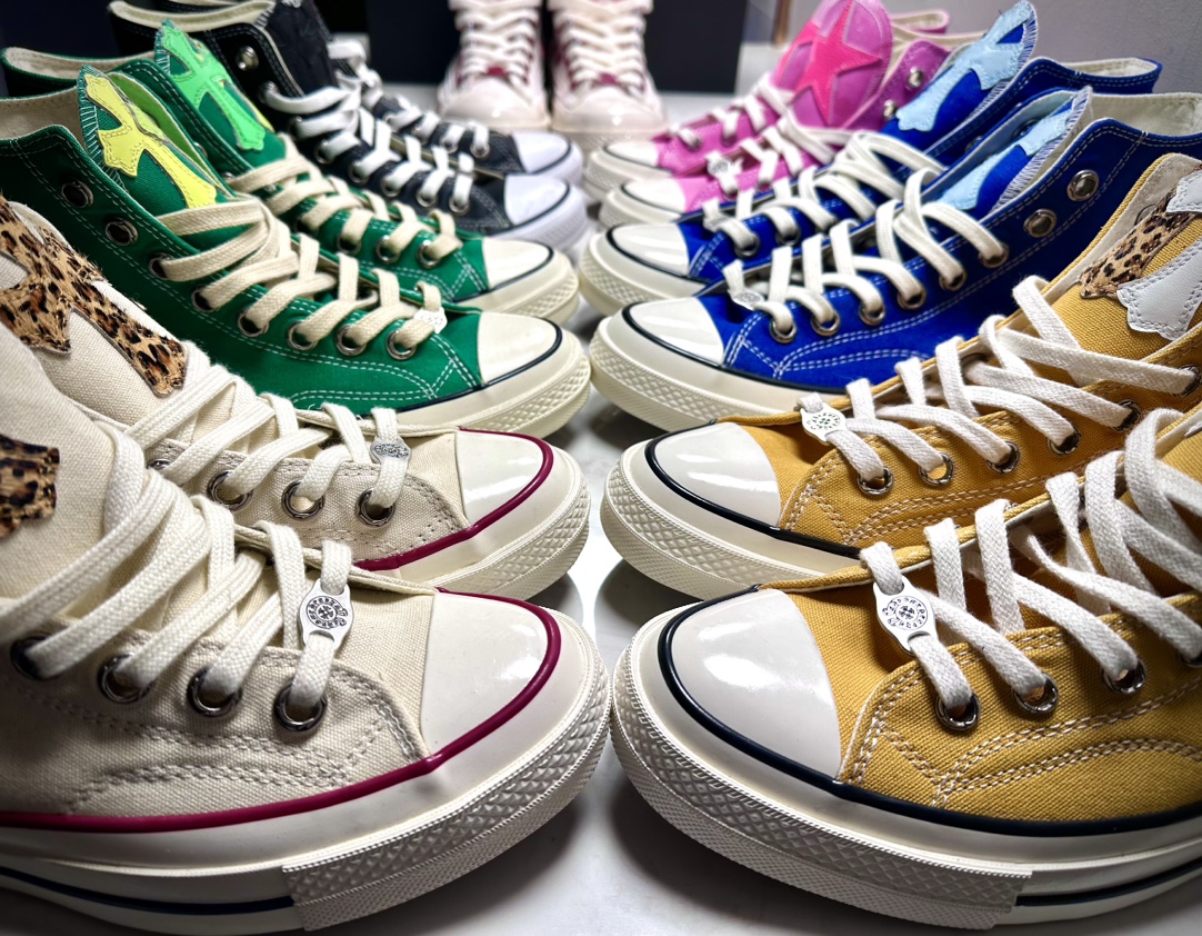 Chrome Hearts x Converse 1970s Deluxe Multicolor High-Top Canvas Shoes Collection
