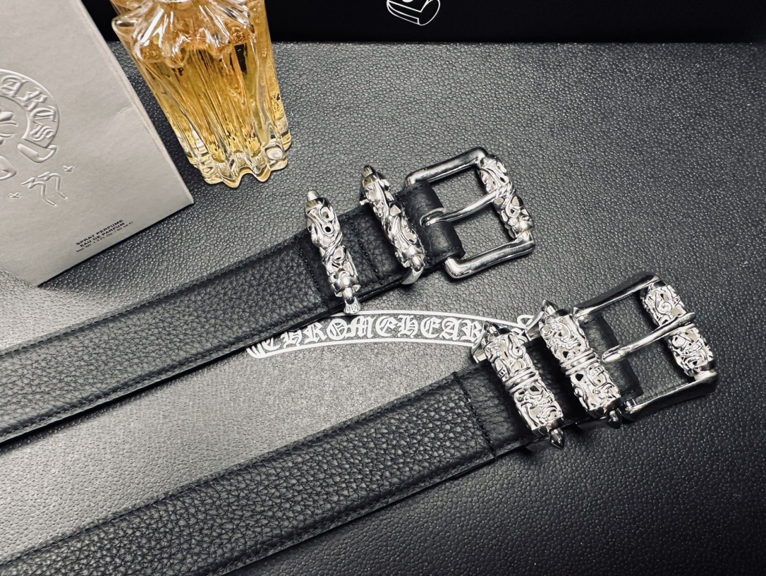 Chrome Hearts Dragon Ball / Vine Pattern Three-Piece Belt Set