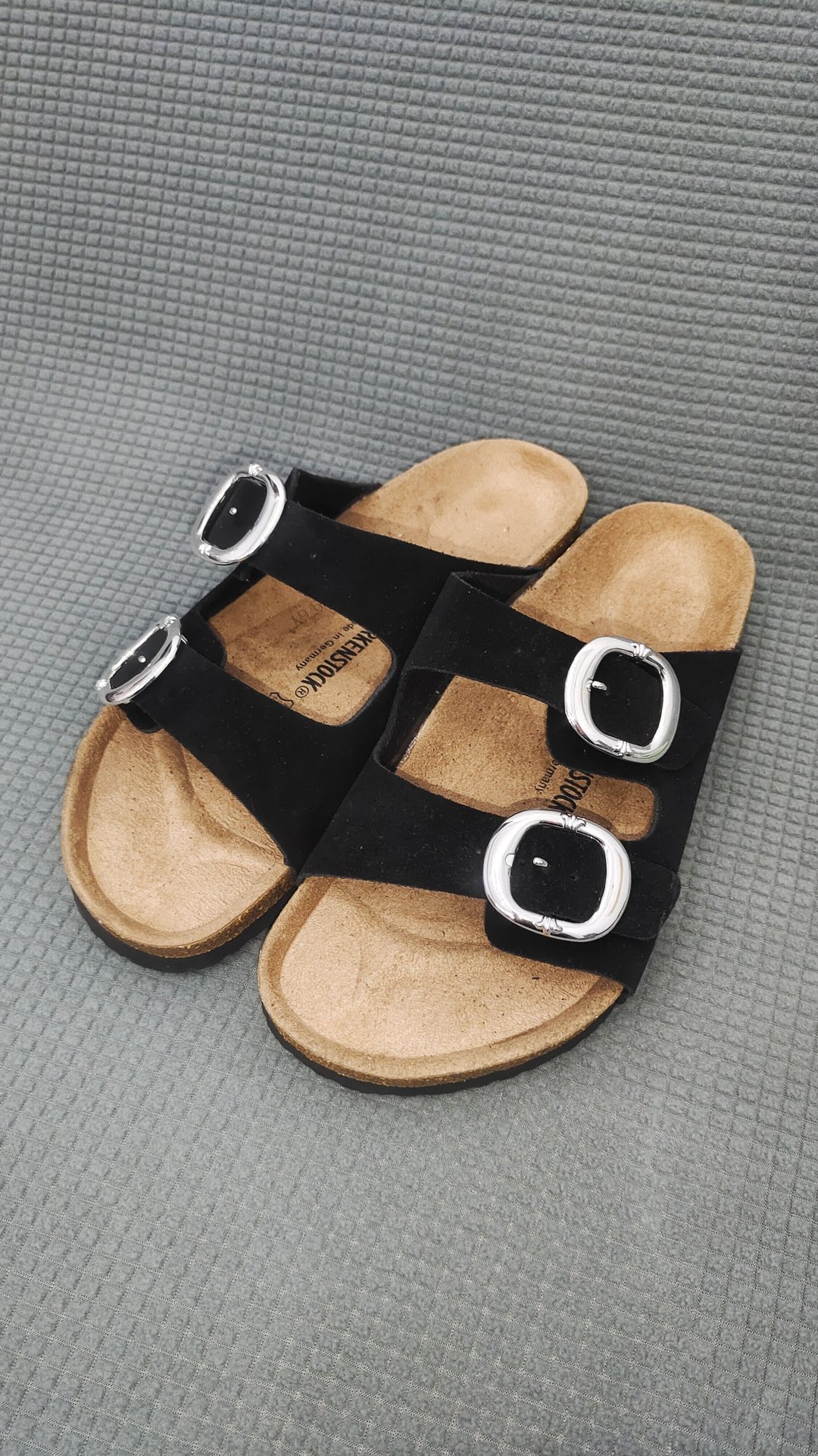 Chrome hearts x Birkenstock Boston full-grain leather double-strap slides