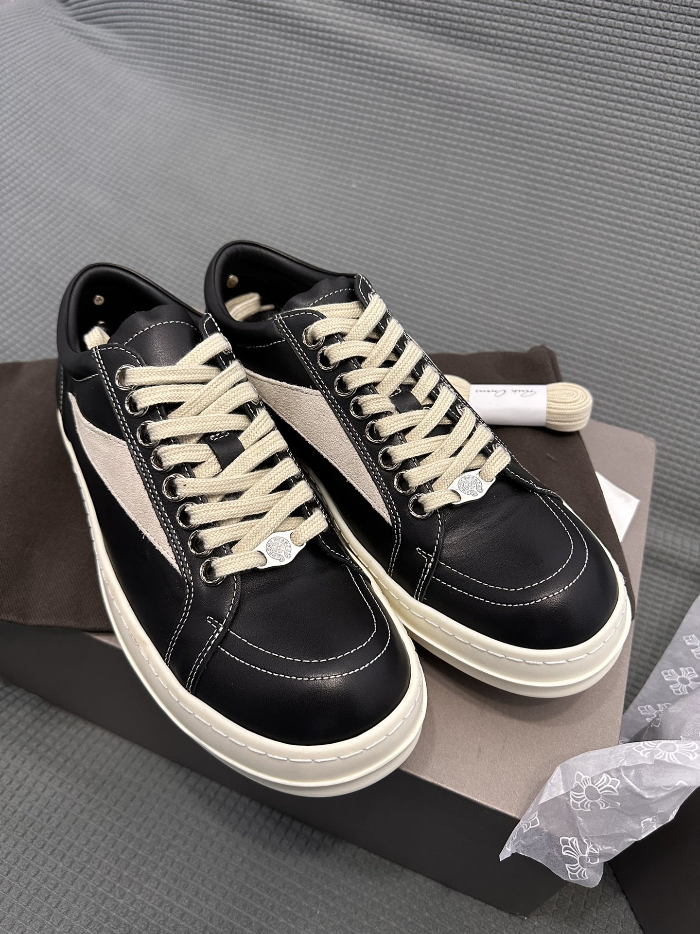 Chrome hearts x Rick Owens low-top casual sneakers