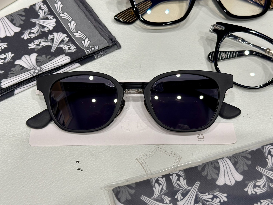 Chrome hearts Duck butter Frosted Black 925 Sterling Silver Sunglasses