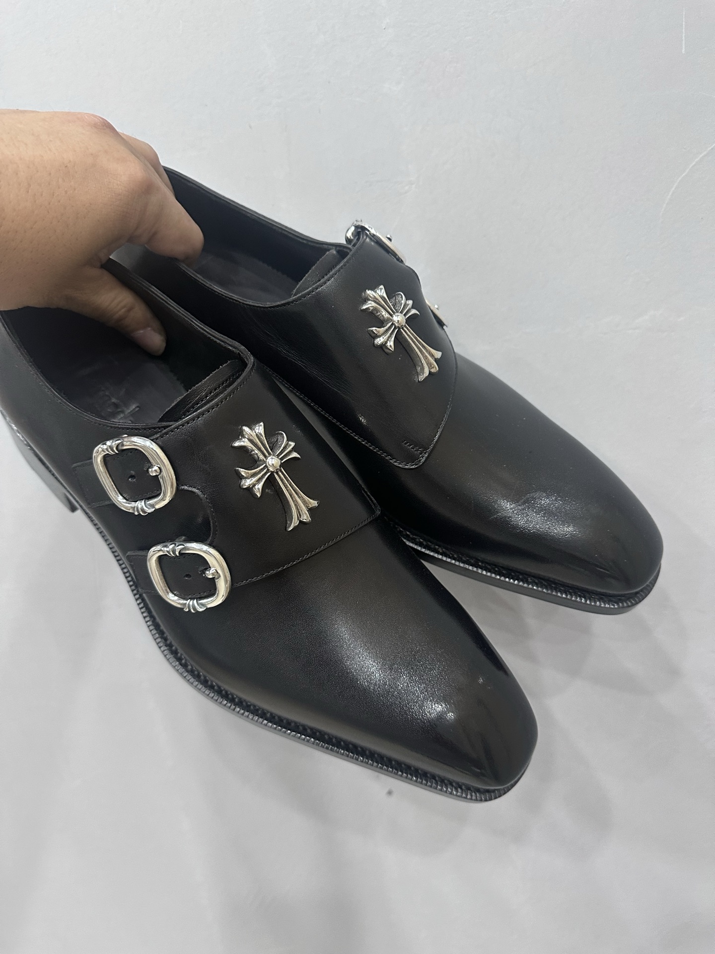 Chrome x John Lobb full-grain calfskin Goodyear welted dress shoes