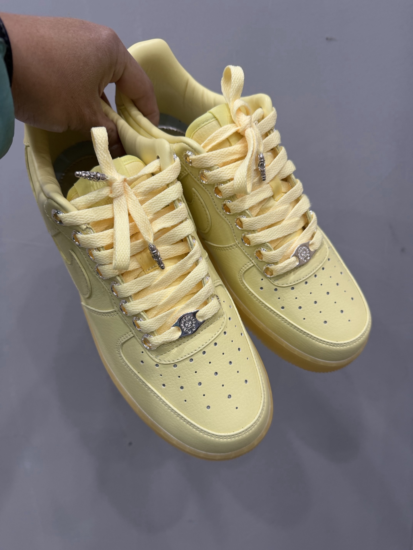 Chrome Hearts x Nike x Nocta Yellow Jelly Sole Limited Edition Air Force 1 Low Basketball Sneakers