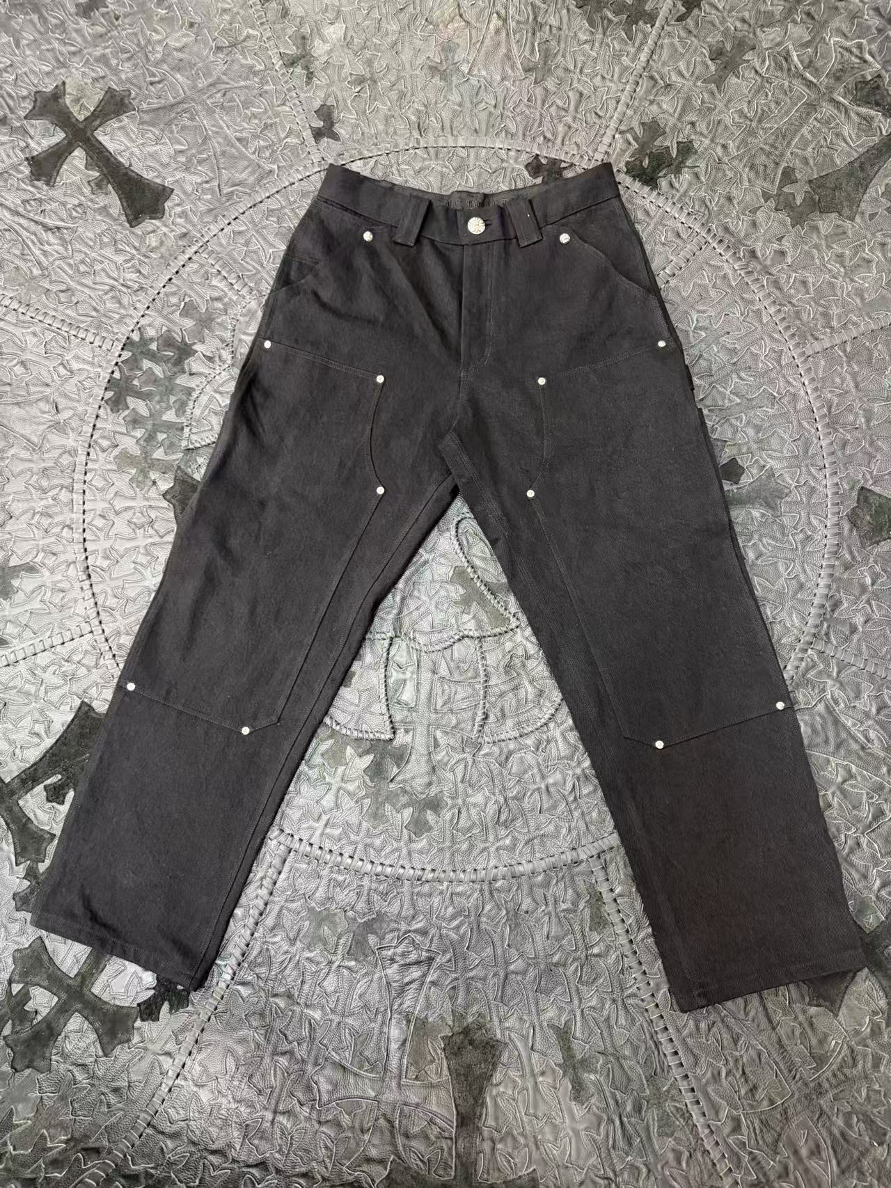 Chrome Hearts Black Twill Double-Knee Cargo Pants