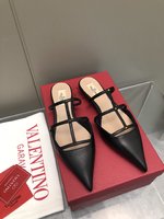 Valentino Shoes Mules Calfskin Cowhide Genuine Leather Sheepskin Spring Collection