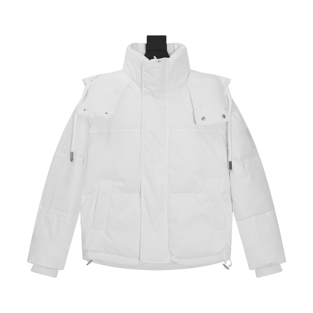 AMI Paris FW24 جاكيت نفخ قصير بشعار القلب، نسخة طبق الأصل عالية الجودة