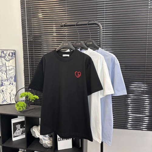 Dior Embroidered Heart T-Shirt - Classic Spring/Summer Design, Premium Cotton 1 Dior Embroidered Heart T-Shirt - Classic Spring/Summer Design, Premium Cotton