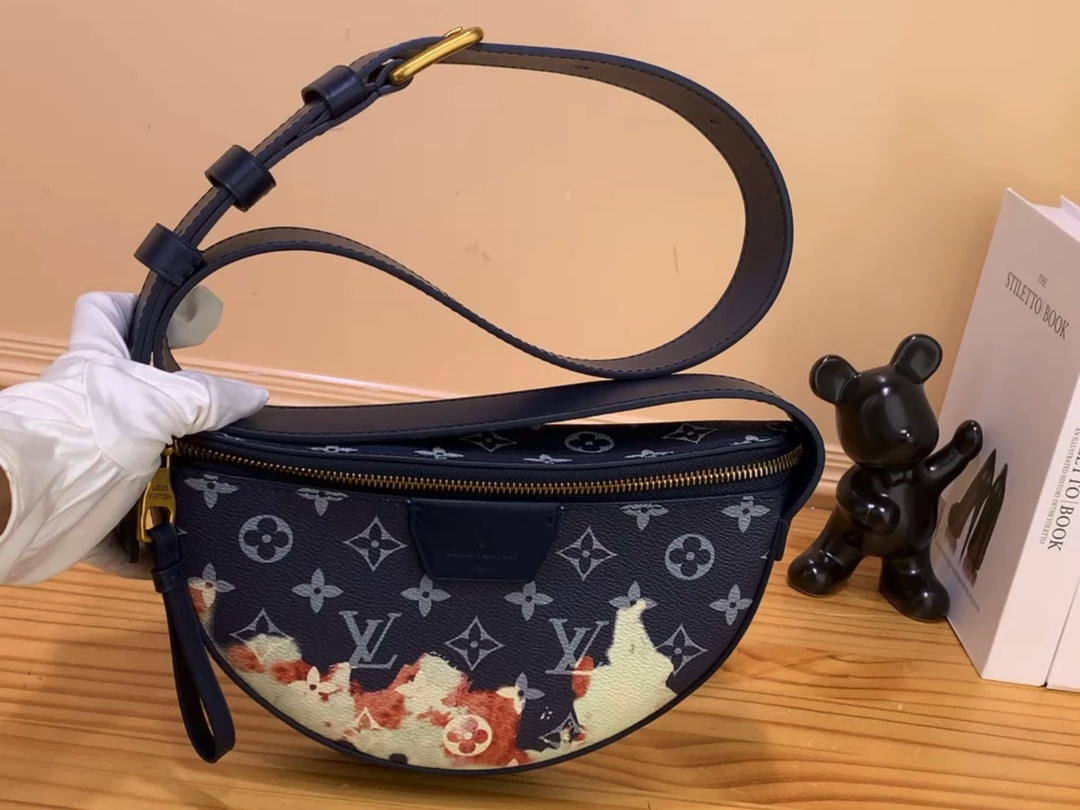 Louis Vuitton Perfect 
 Bags Handbags Blue Monogram Eclipse Canvas 1955 M23838