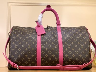 from China 2023  Louis Vuitton LV Keepall Best Travel Bags Red Canvas Fabric M46773