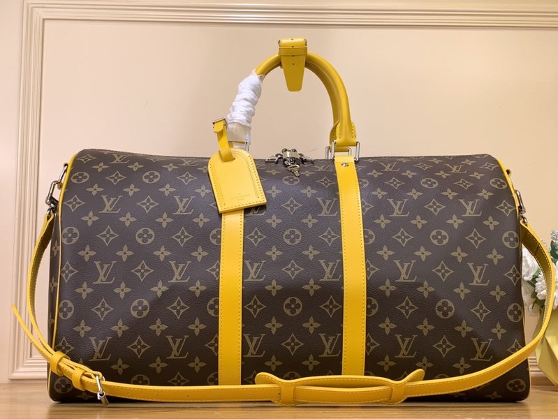 Louis Vuitton LV Keepall Travel Bags Yellow Canvas Fabric M46771