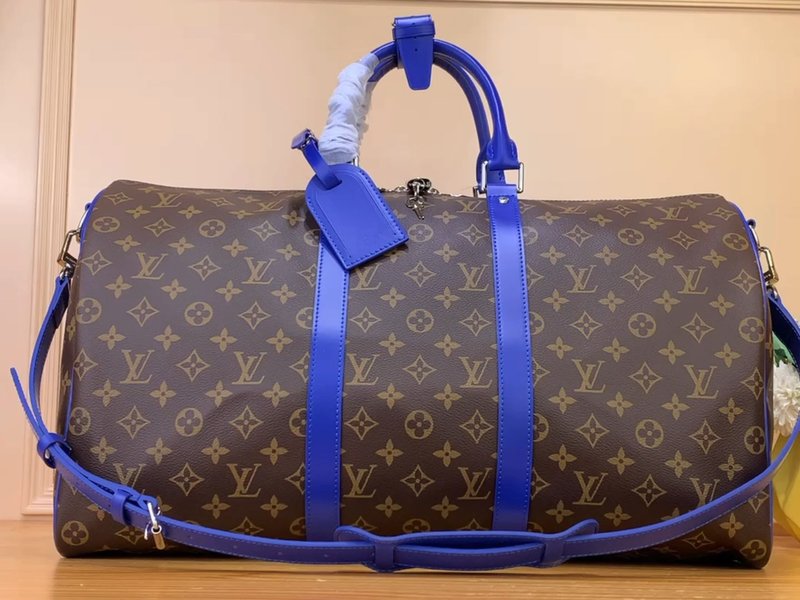 Louis Vuitton LV Keepall Travel Bags Blue Canvas Fabric M46772
