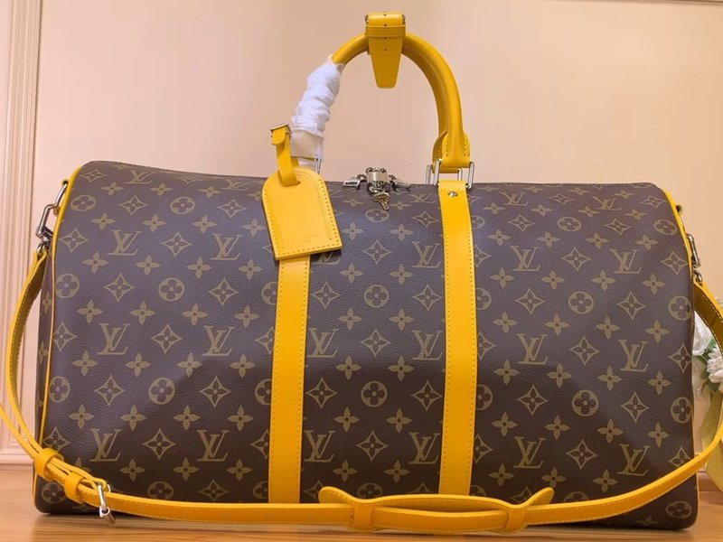 Louis Vuitton LV Keepall Travel Bags Yellow Canvas Fabric M46771