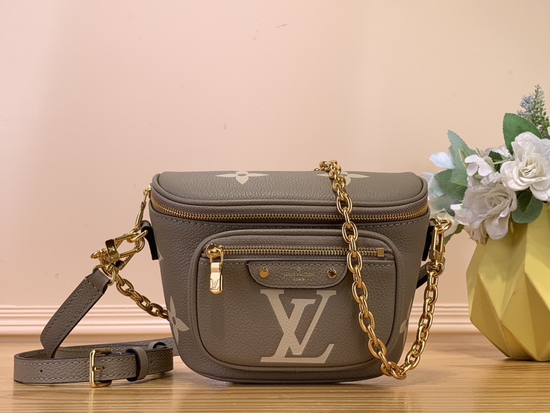 Louis Vuitton LV Bumbag Bags Handbags Grey Empreinte​ Summer Collection Chains m82335