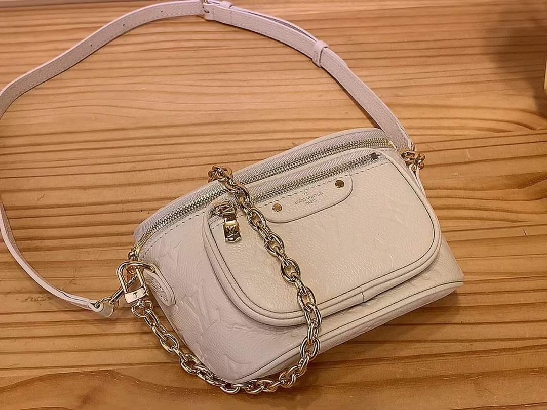 Louis Vuitton LV Bumbag Bags Handbags White Empreinte​ Summer Collection Chains m82335