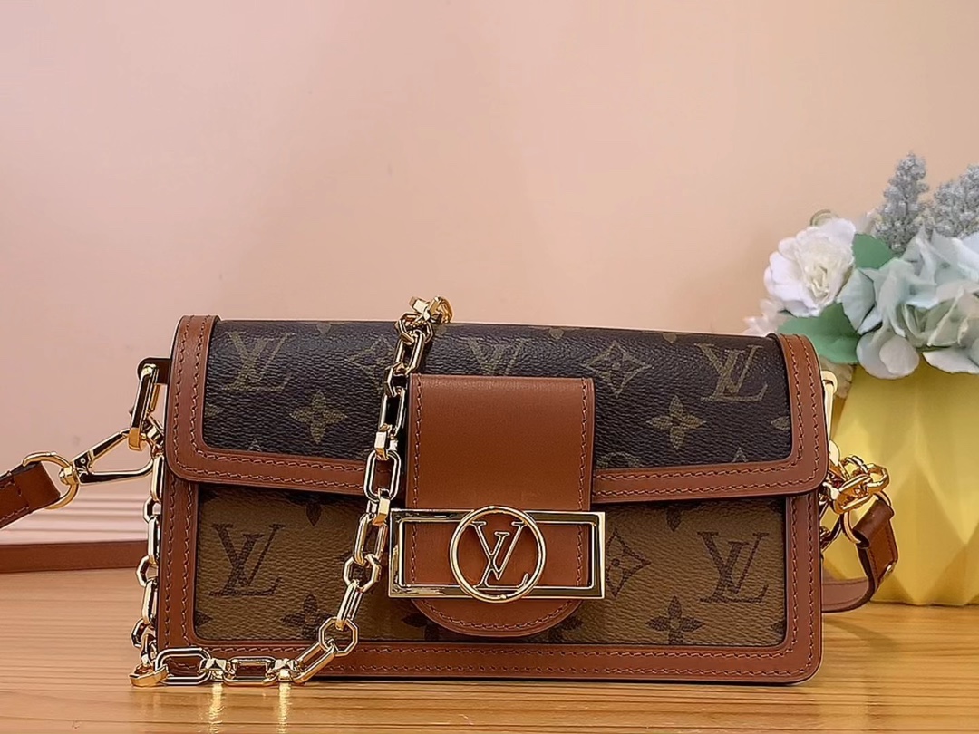 Louis Vuitton LV Dauphine Best
 Bags Handbags Monogram Reverse Canvas Chains M46757