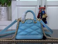 Louis Vuitton Top
 Bags Handbags Blue Gold Lambskin Sheepskin Chains m83048