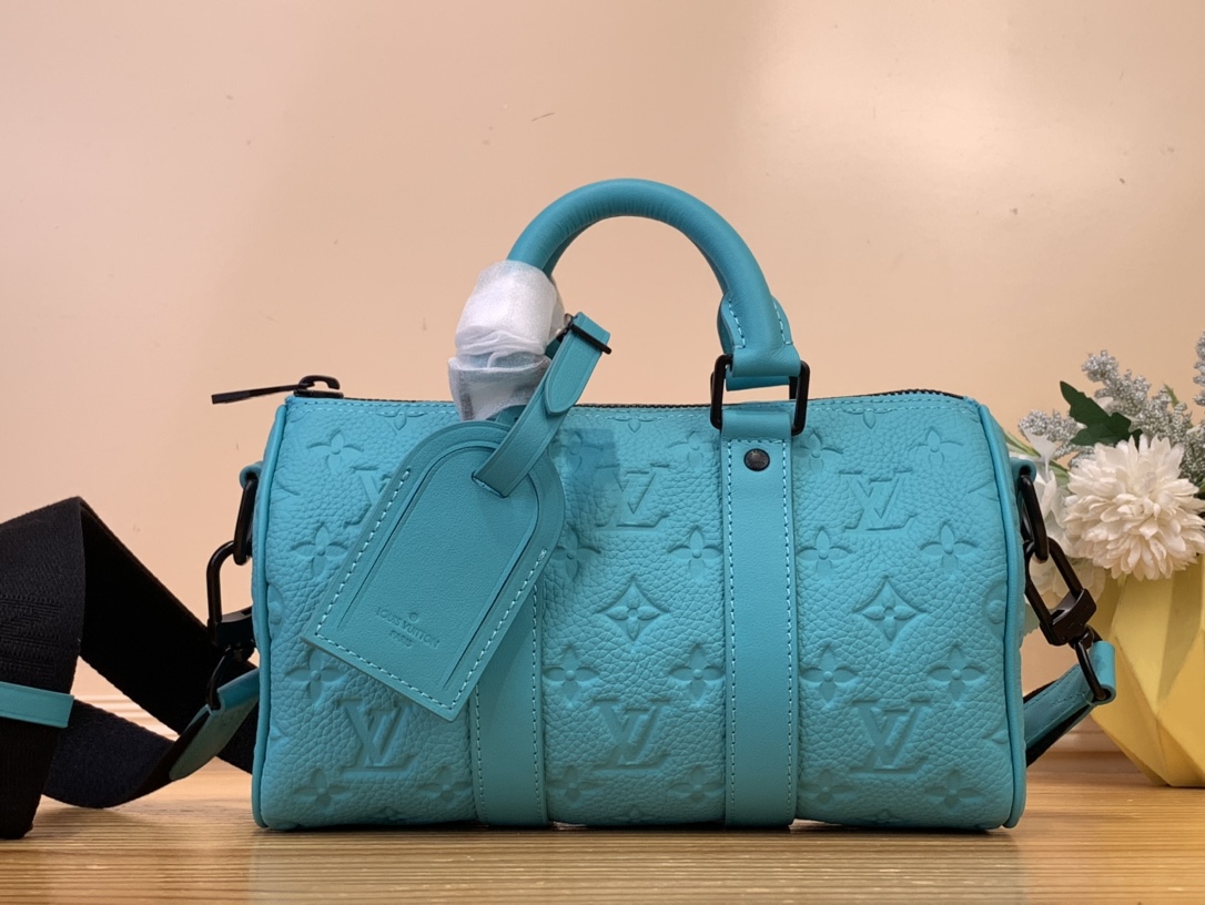 Louis Vuitton LV Keepall Bags Handbags Highest quality replica
 Green Taurillon Cowhide Fabric m11996