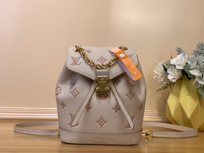 Louis Vuitton Nano Noé Backpack M13656 Jacquard Leather Milk Almond 1 Louis Vuitton Nano Noé Backpack M13656 Jacquard Leather Milk Almond