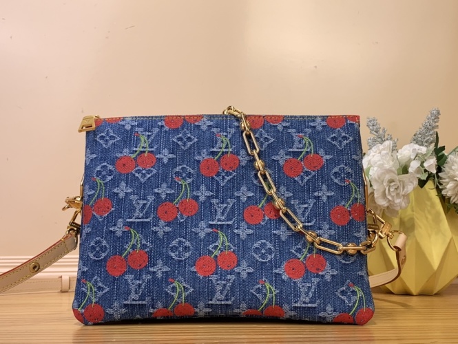 Louis Vuitton x TM Coussin Small Handbag Denim/Cherry Takashi Murakami 1 Louis Vuitton x TM Coussin Small Handbag Denim/Cherry Takashi Murakami
