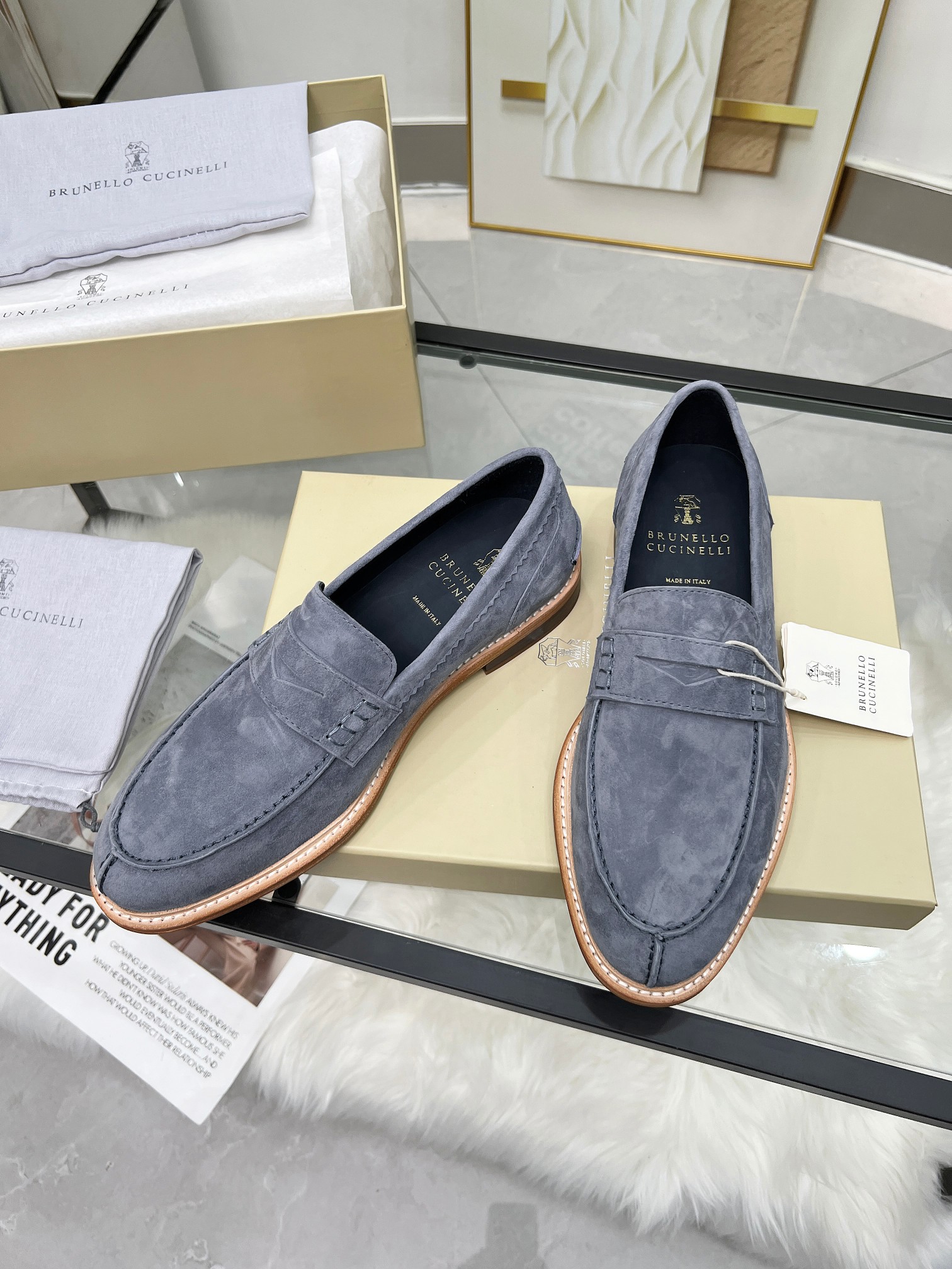 Precio de fábrica: 430BrunelloCucinelli versión superior del clásico de cuatro temporadas MocasinesE