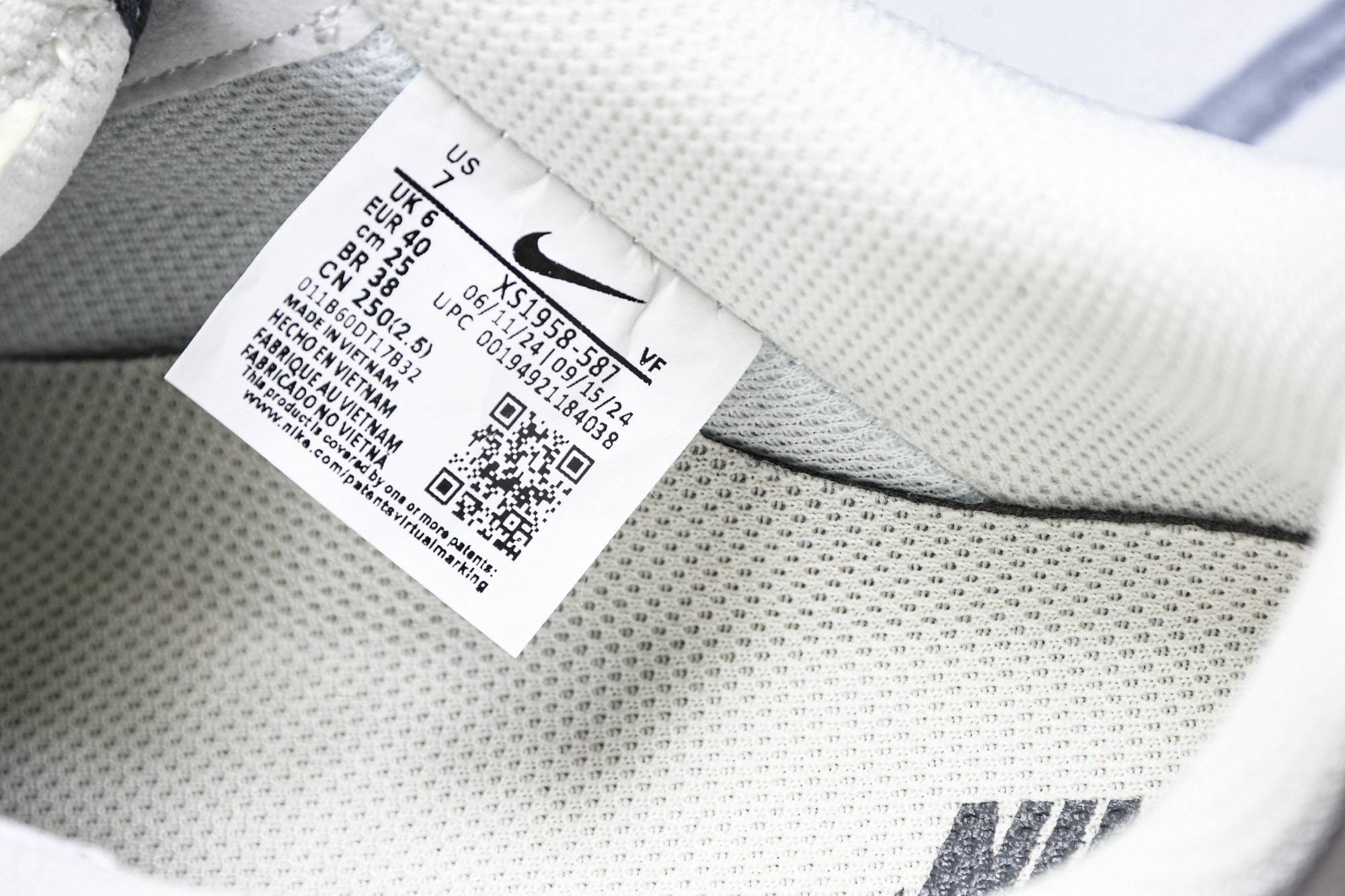 
Nike Air Force 1'07 Low LV联名 黑灰印花牛仔 空军一号低帮休闲板鞋 XS19