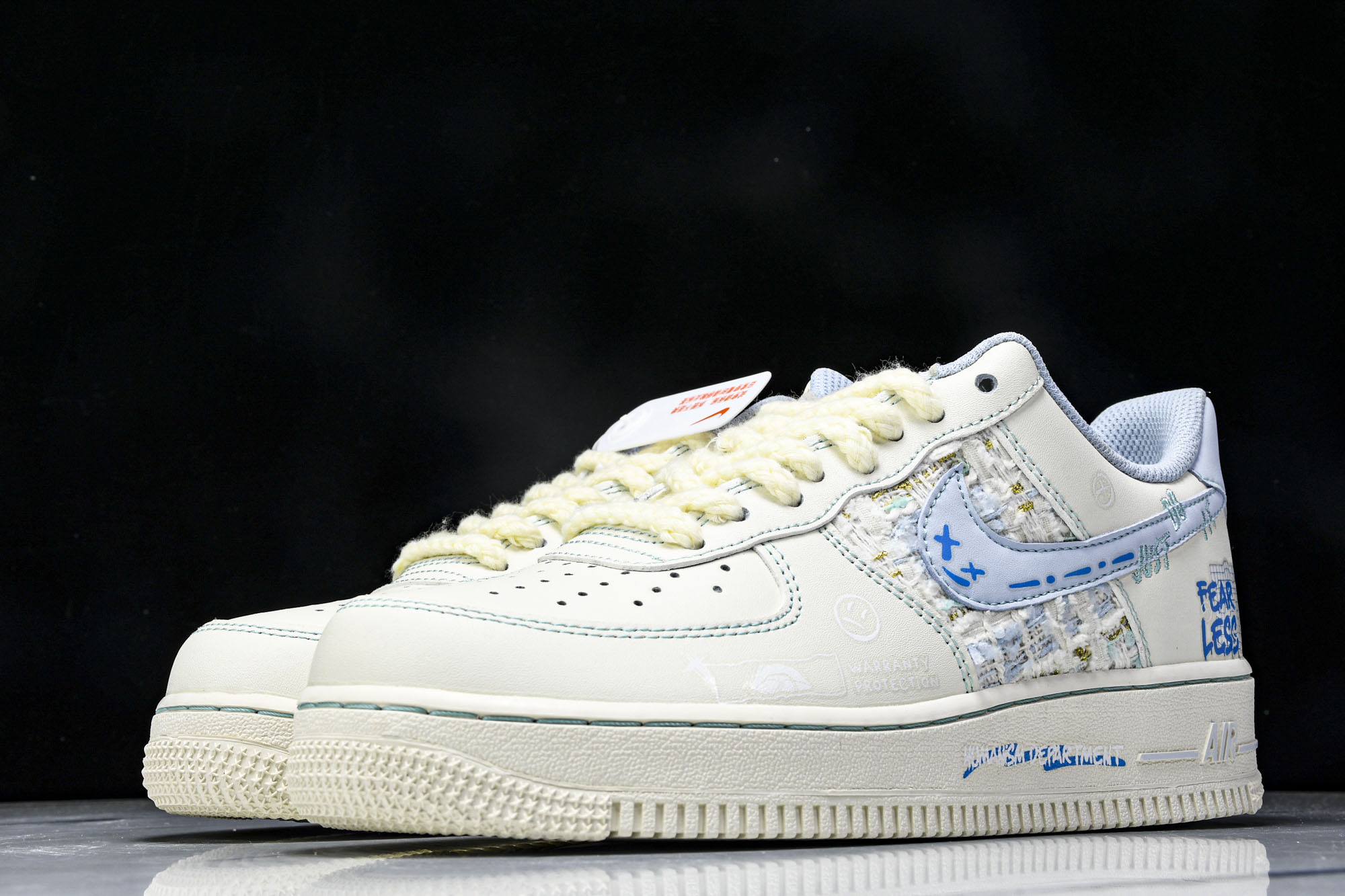 
Nike Air Force 1'07 Low Love Words 小香风系列 蓝言情话 空军一号低