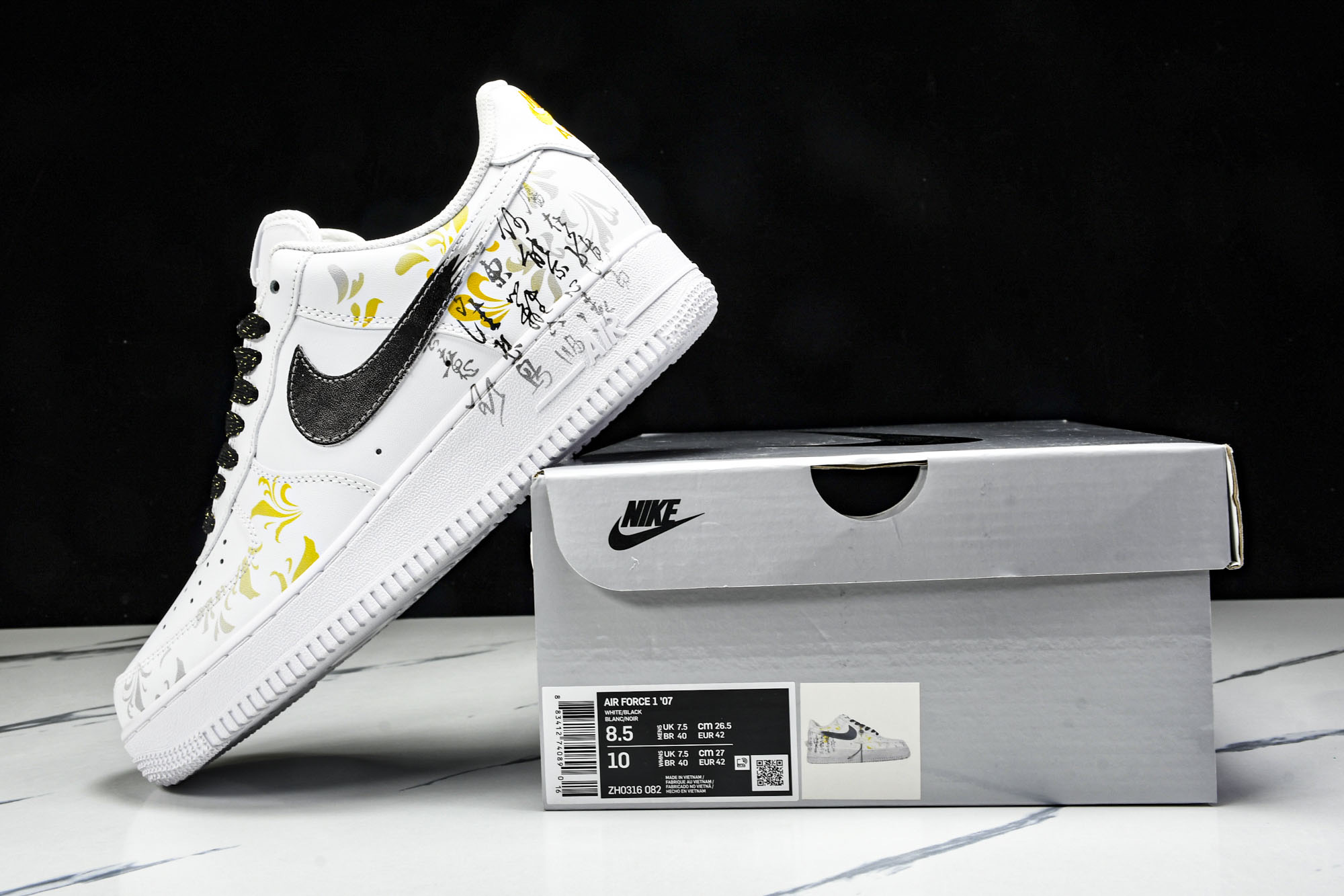 
Nike Air Force 1'07 Low 东篱醉 中国风 渐变黄 空军一号低帮休闲板鞋 ZH03