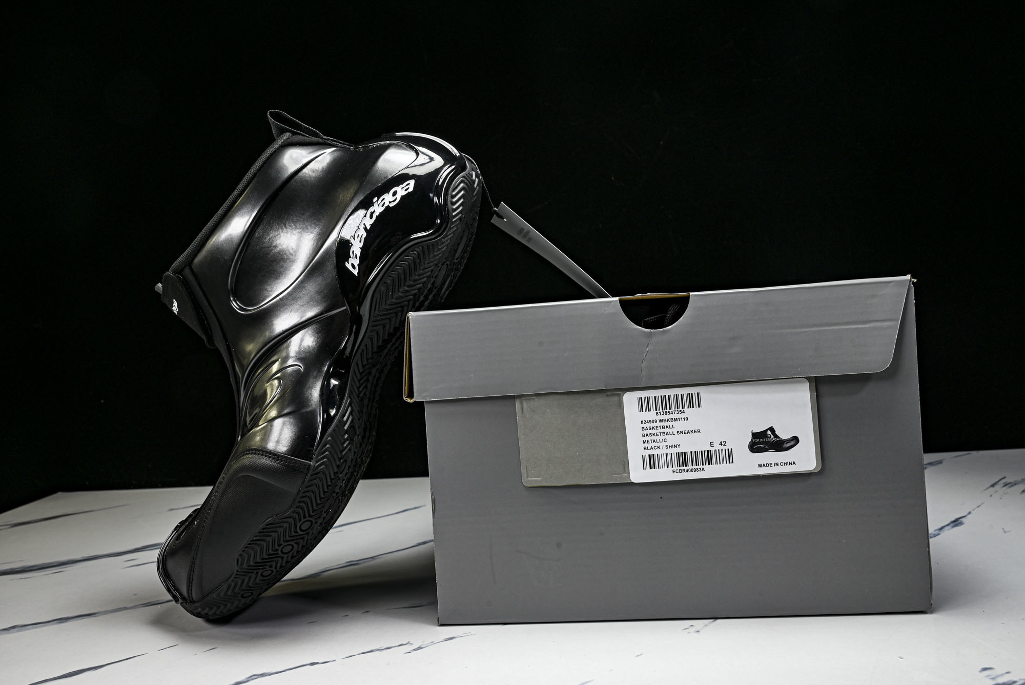 Balenciaga巴黎世家篮球鞋男士缓震支撑贴合防滑黑色 WBKBM111039 40 41 42 4