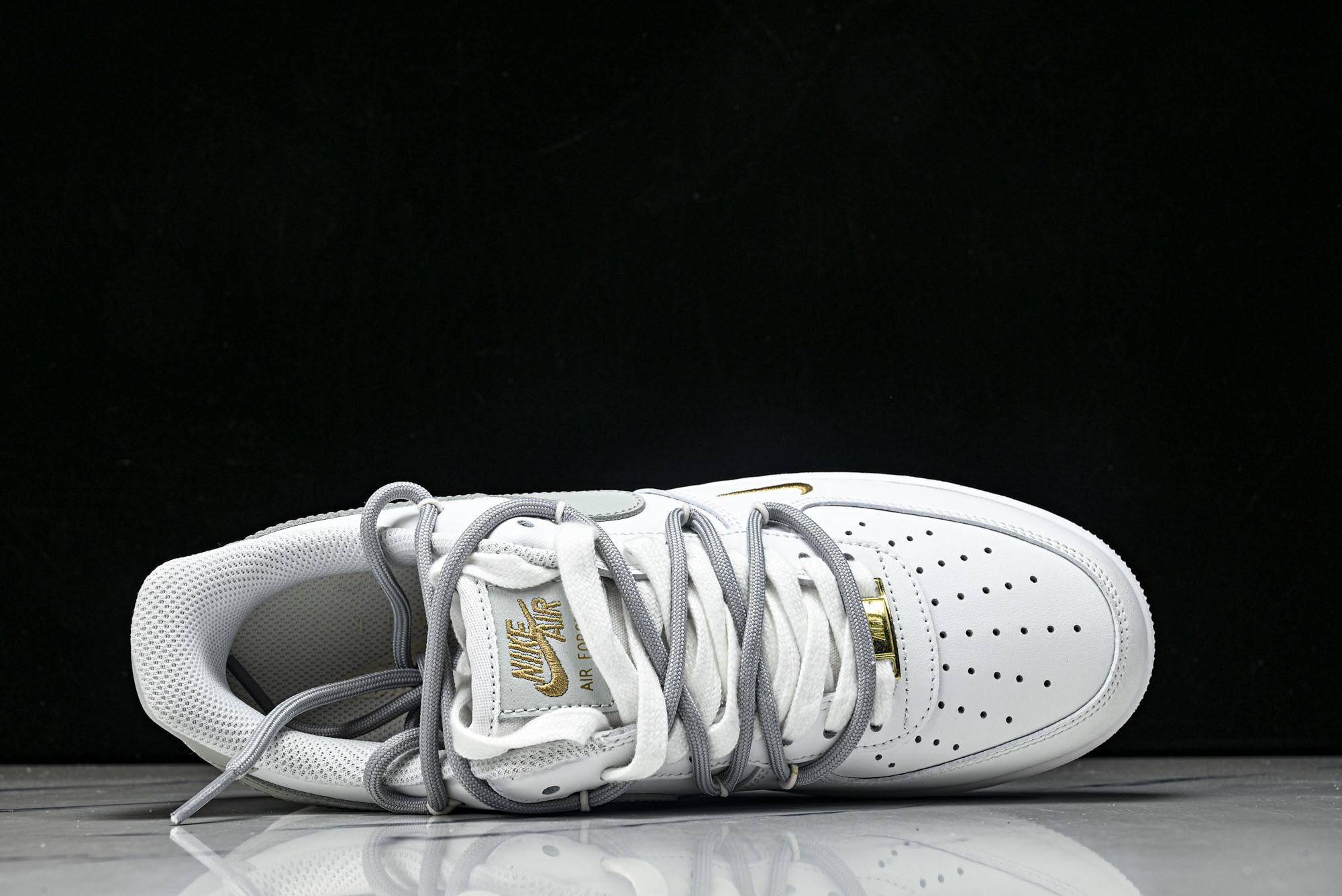 Nike Air Force 1'07 Low 白灰金双钩 空军一号低帮休闲板鞋 CZ0170-1063