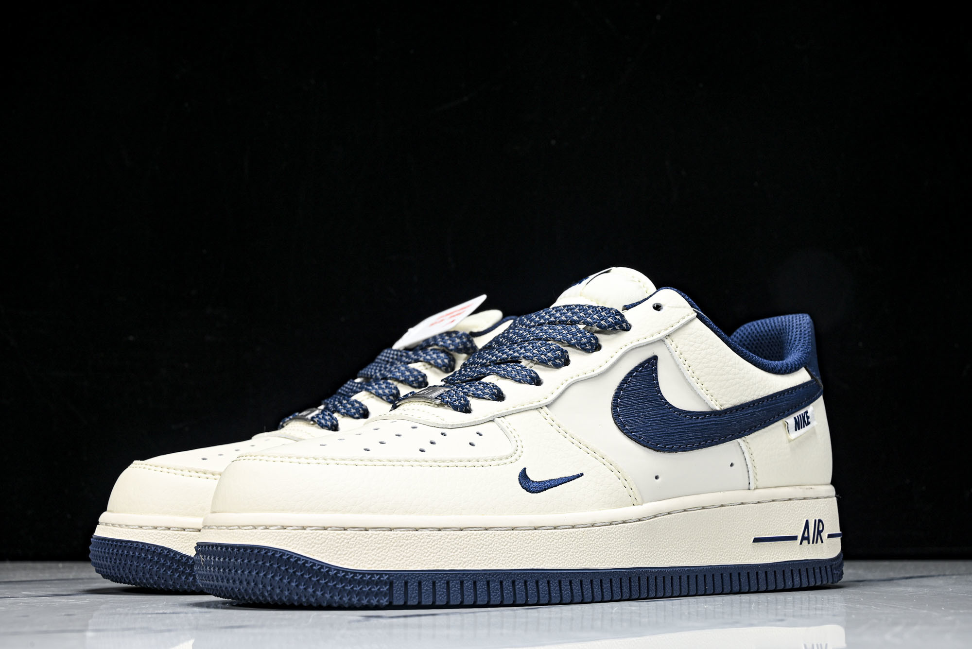 Nike Air Force 1'07 Low 树纹午夜蓝 空军一号低帮休闲板鞋 SM6668-1273