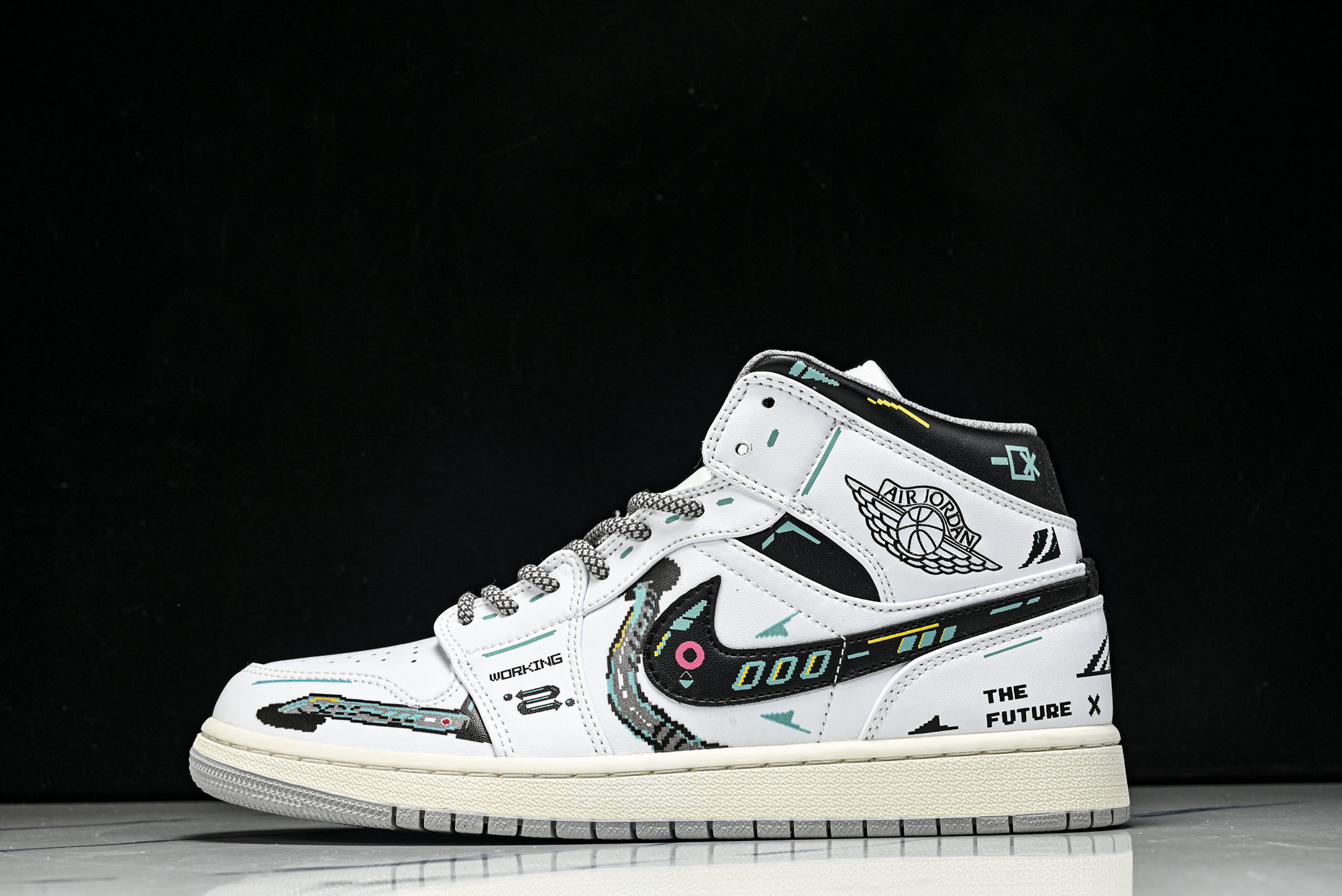 Air Jordan 1 Mid AJ1 乔1赛博棉花糖 中邦男篮球鞋 13535 36 36.5 37