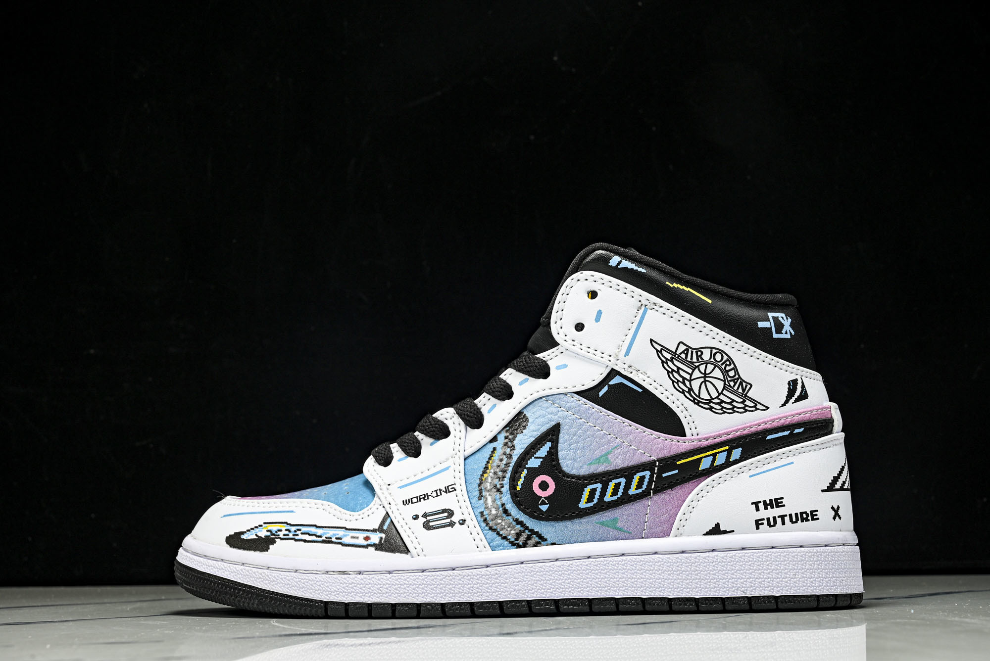 Air Jordan 1 Mid AJ1 乔1赛博棉花糖 中邦男篮球鞋 17035 36 36.5 37