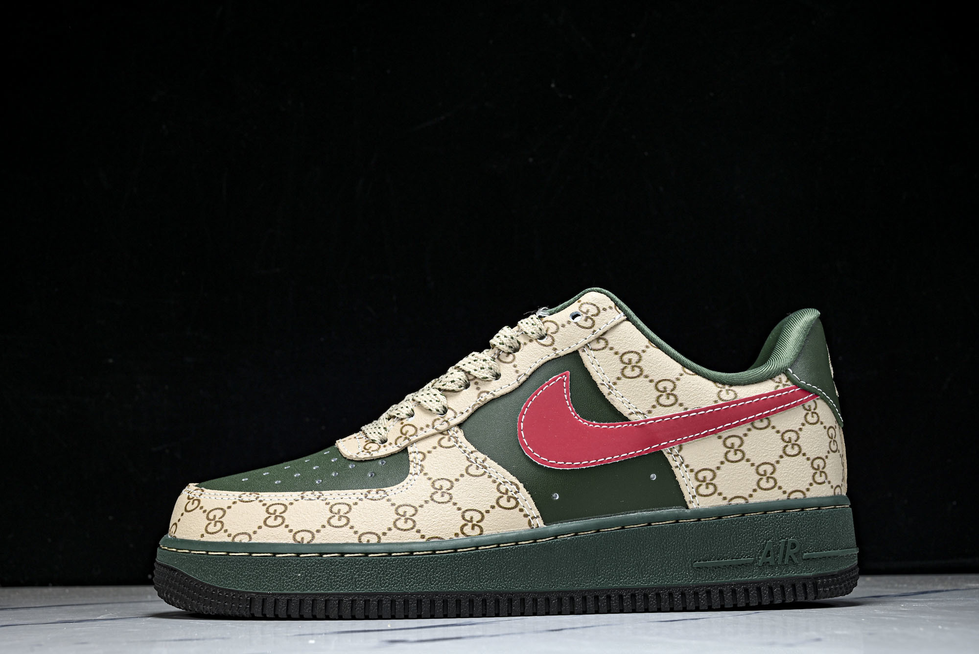 Nike Air Force 1'07 Low 古驰联名 花纹红勾 空军一号低帮休闲板鞋 XL1979-