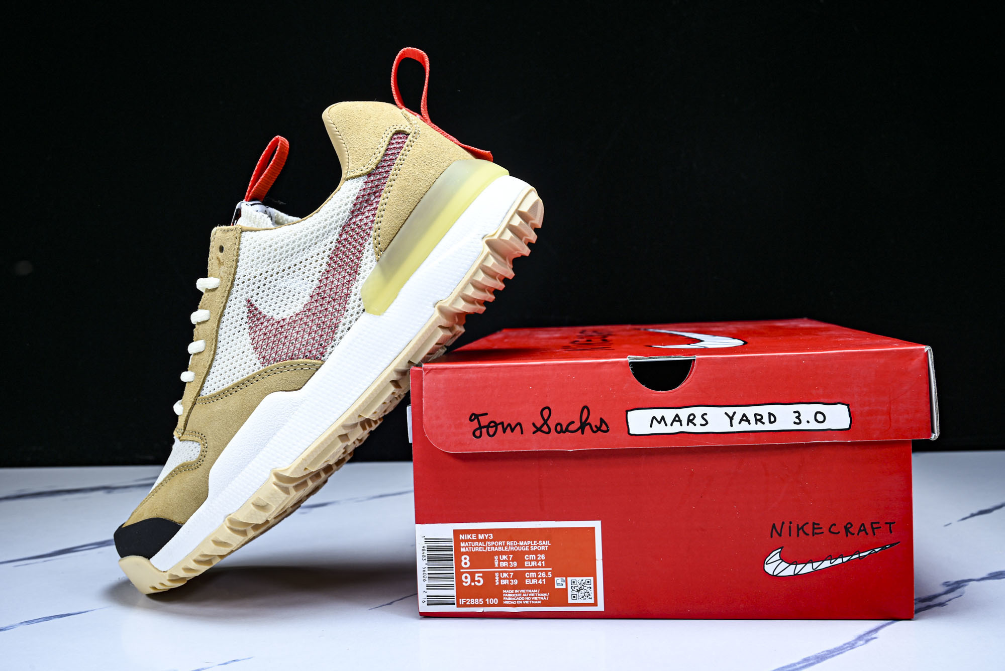 Tom Sachs x Nike Craft 火星鞋3.0 米棕色联名跑步鞋 IF2885-10036 
