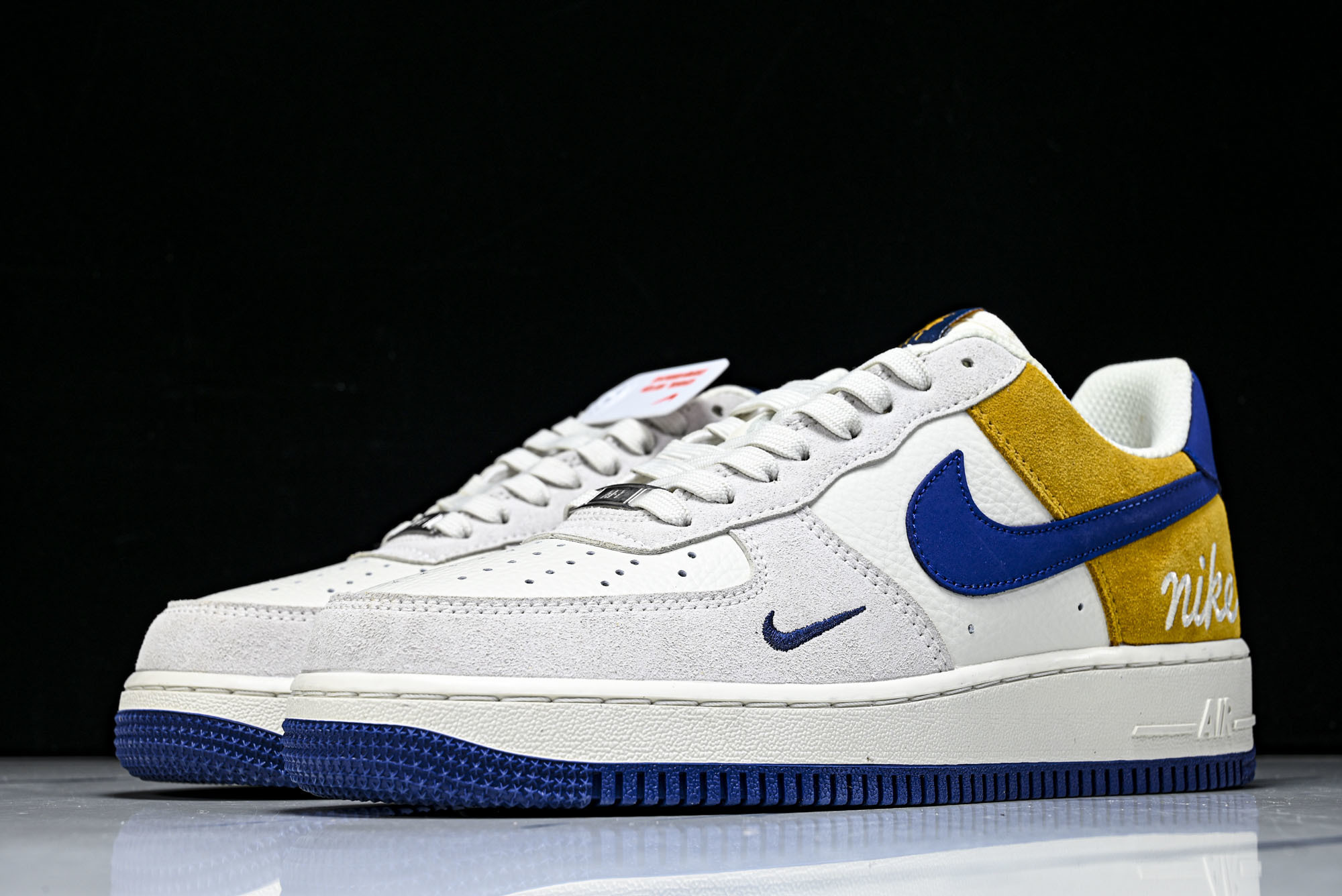 Nike Air Force 1'07 Low 白灰棕蓝拼接 空军一号低帮休闲板鞋 HF2794-100