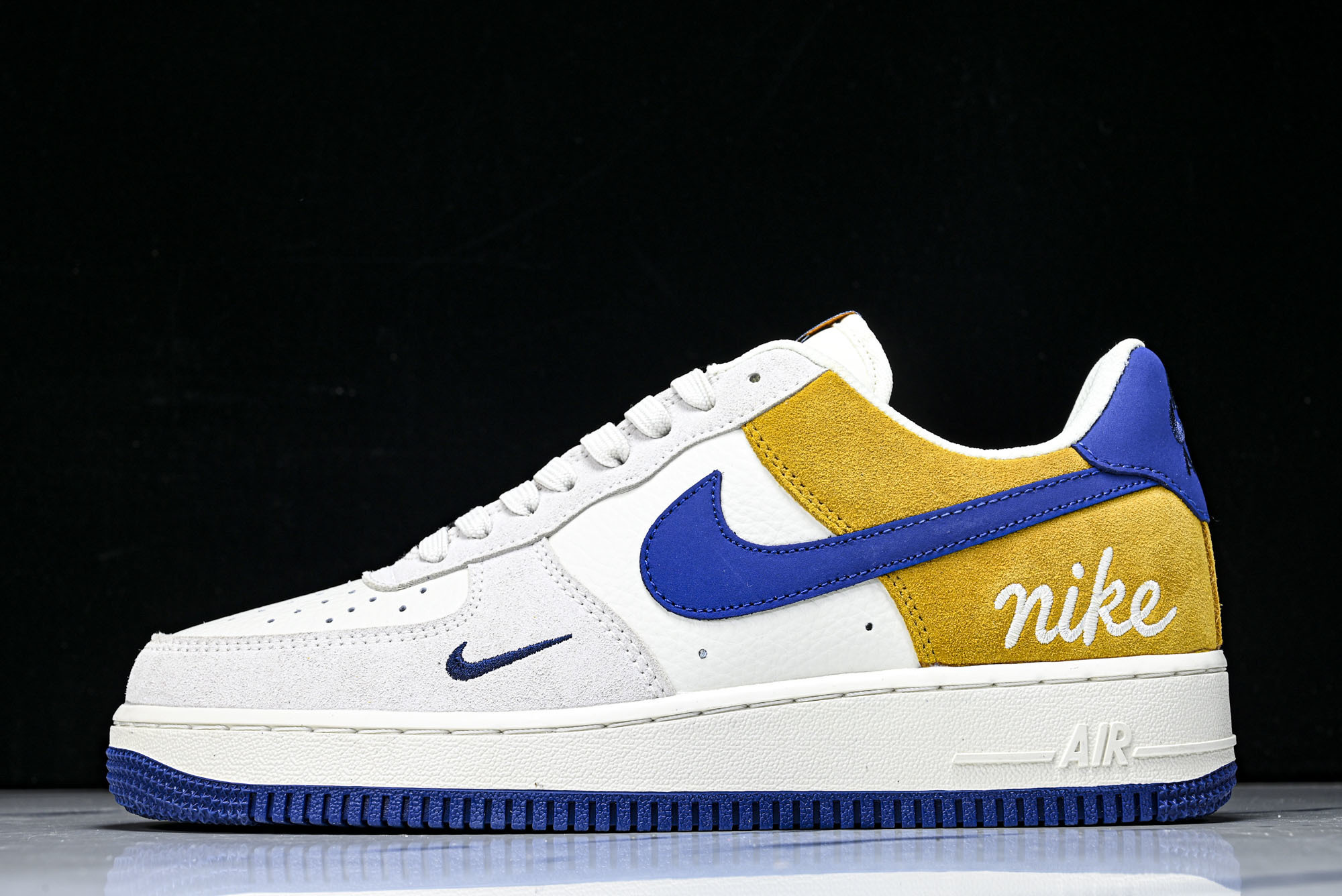 Nike Air Force 1'07 Low 白灰棕蓝拼接 空军一号低帮休闲板鞋 HF2794-100