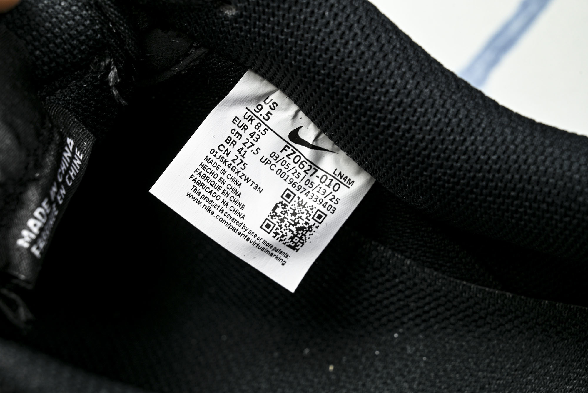 (MAX)Nk Air Force 1'07 Low 经典黑白勾 空军一号低帮休闲板鞋 FZ0627-0