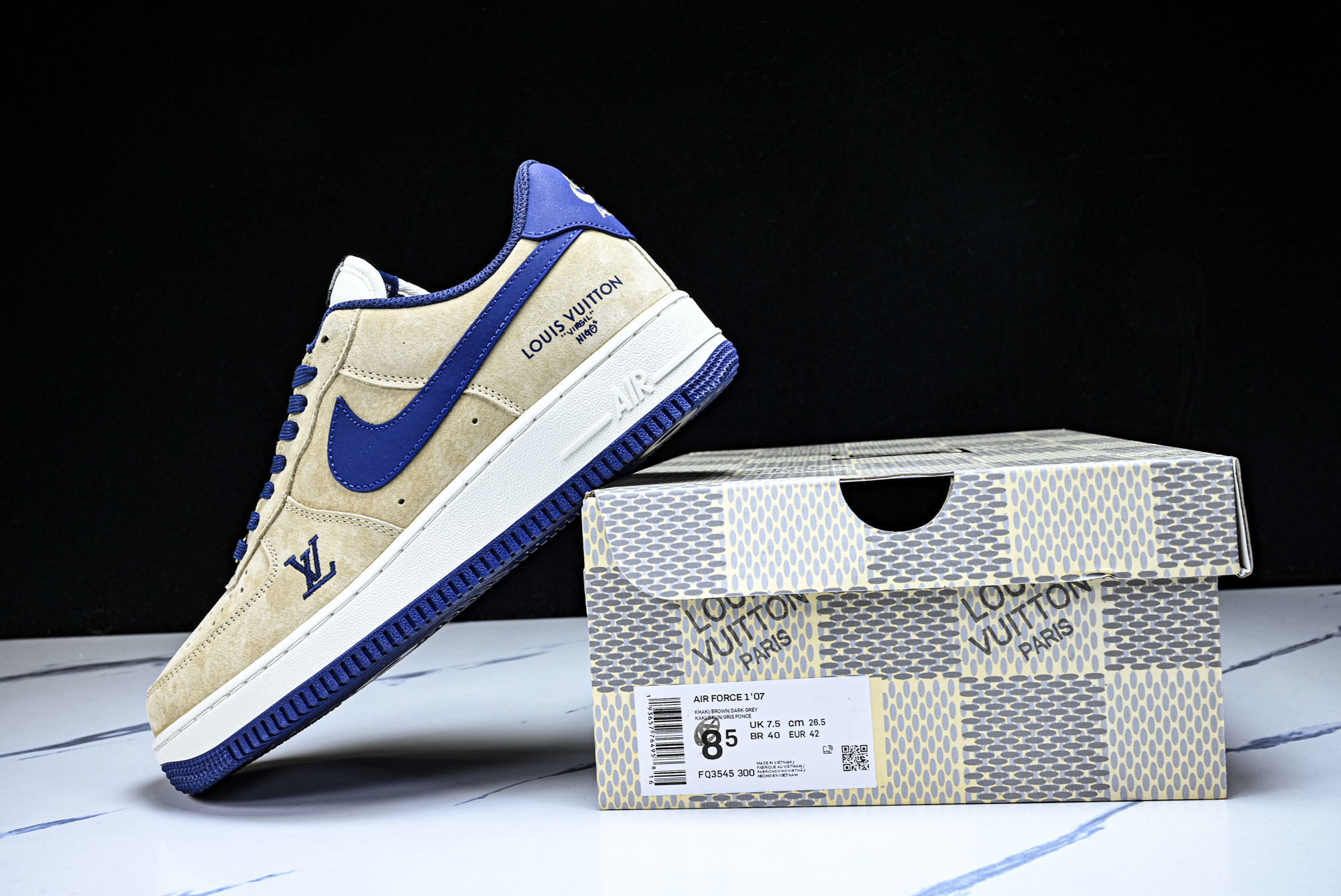 Nike Air Force 1'07 Low 联名 沙褐藏蓝 空军一号低帮休闲板鞋 FQ3545-30