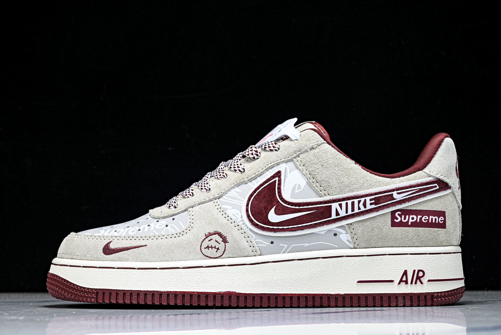 Nike Air Force 1'07 Low 浅米酒红 空军一号低帮休闲板鞋 SS1979-01236